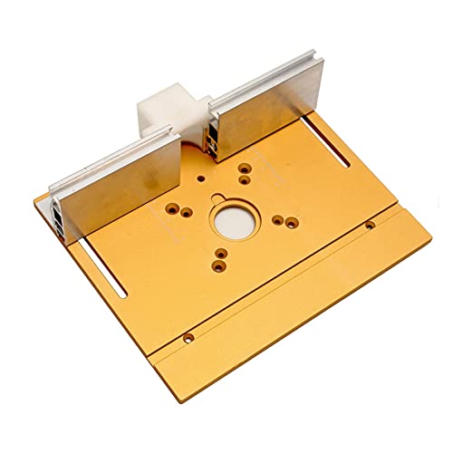 Aluminium-Frästisch-Einsatzplatte mit Gehrungslehre for Holzbearbeitungsbänke, Tischkreissäge, multifunktionale Trimmer-Graviermaschine(B-02) von VXDEFP
