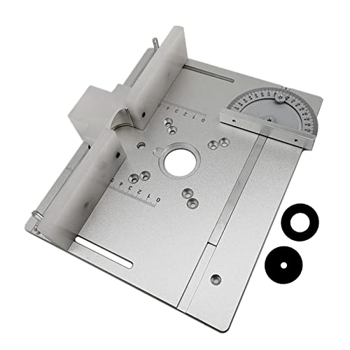 Aluminium-Frästisch-Einsatzplatte mit Gehrungslehre for Holzbearbeitungsbänke, Tischkreissäge, multifunktionale Trimmer-Graviermaschine(Type-G) von VXDEFP