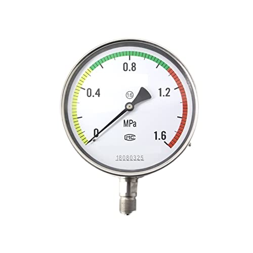 Dynamometer Stoßfestes Manometer Edelstahl Manometer Ölgefülltes Vakuummesser Mikromanometer Luftdruckmesser N/kg/lb/oz.(0~6) von VXDEFP