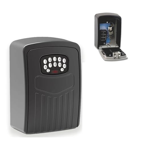 Fingerabdruck- oder Passwort-Safe-Schlüsselbox Bluetooth-Speicher-Lock-Box Smart Life App Wandhalterung Sicherheit Anti-Diebstahl-Lockbox Robuster kleiner Safe(Password version) von VXDEFP