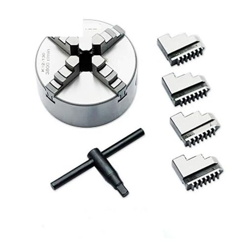 K12 80 100 125 160 200 250 130 Drehfutter 100 mm Sanou Vierbacken-Selbstzentrierungsfutter 4 Zoll Scrollfutter for kleine L, Drechselfutter für Holz, mehrere Verwendungsszen(K11-80) von VXDEFP
