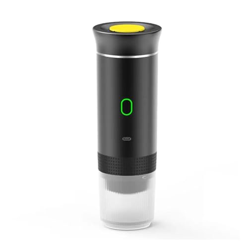 Kaffeemaschinen,Tragbare Kaffeemaschine, Tragbare elektrische USB-Espressomaschine, 3-in-1-Kapselkaffeemaschine, kleine kabellose Heizung for Campingreisen im Auto und zu Hause, 2500 mAh * 3(Noir) von VXDEFP
