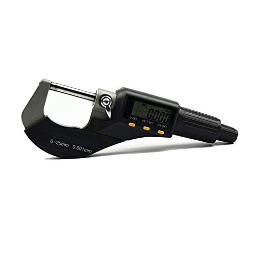 Mikrometer, 0,001 mm digitales Außenmikrometer 0-25 mm 25-50 mm 50-75 mm 75-100 mm elektronischer Mikrometer-Messschiebermessmessermikrometer-Vergaser Carbid(Digital A 0-25) von VXDEFP