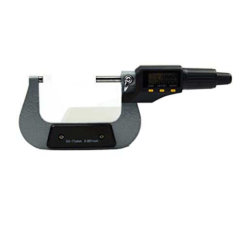 Mikrometer, 0,001 mm digitales Außenmikrometer 0-25 mm 25-50 mm 50-75 mm 75-100 mm elektronischer Mikrometer-Messschiebermessmessermikrometer-Vergaser Carbid(Digital A 50-75) von VXDEFP