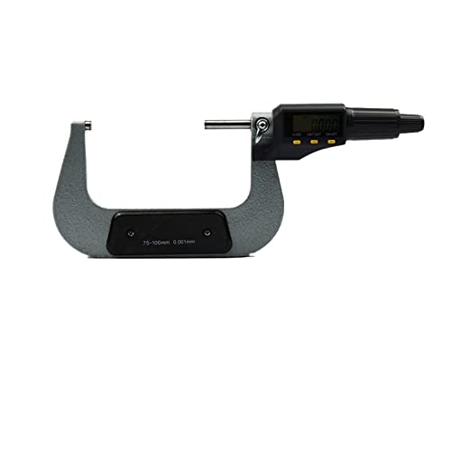 Mikrometer, 0,001 mm digitales Außenmikrometer 0-25 mm 25-50 mm 50-75 mm 75-100 mm elektronischer Mikrometer-Messschiebermessmessermikrometer-Vergaser Carbid(Digital A 75-100) von VXDEFP