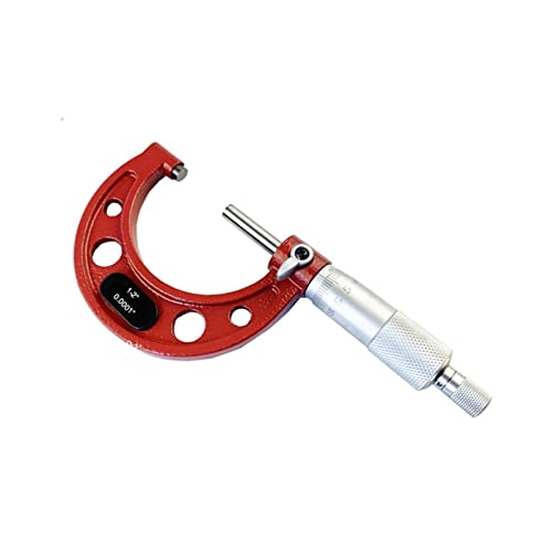 Mikrometer, 0-25/25-50/50-75/75-100 mm 0-1/1-2/2-3/3-4/Zoll 0,0001 "Messdurchmesser Mikrometer-Bremsbehörde mit Minischlüssel(1-2inch) von VXDEFP