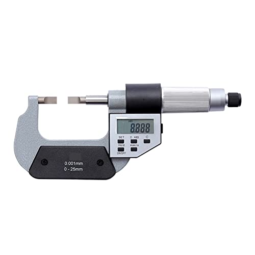 Mikrometer, Digitale Blattmikrometer, Typ A 0,75 mm Typ B 0,4 mm Dicke, Messbereich 0-175 mm, Metrik und Zoll, Auflösung 0,001 mm(75-100mm B) von VXDEFP