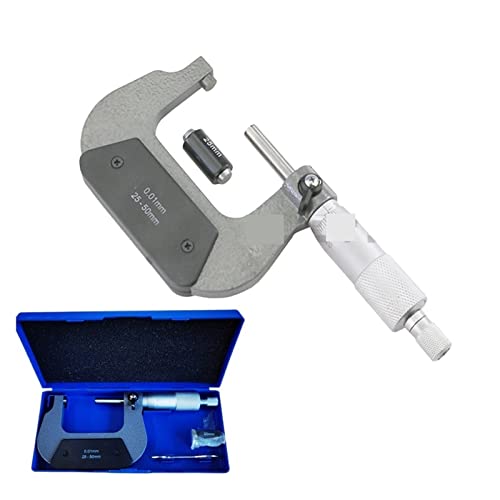 Mikrometer, Genauigkeit 0,01 mm Gauge Vernier-Messwerkzeuge außerhalb des Spiralmikometers 0-25 mm/ 25-50 mm/ 50-75 mm/ 75-100 mm(25-50mm) von VXDEFP