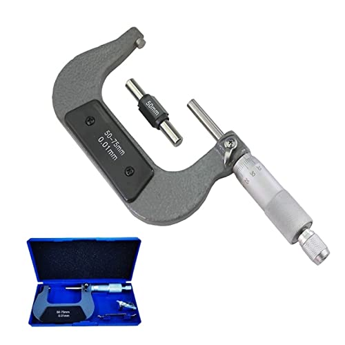 Mikrometer, Genauigkeit 0,01 mm Gauge Vernier-Messwerkzeuge außerhalb des Spiralmikometers 0-25 mm/ 25-50 mm/ 50-75 mm/ 75-100 mm(50-75mm) von VXDEFP