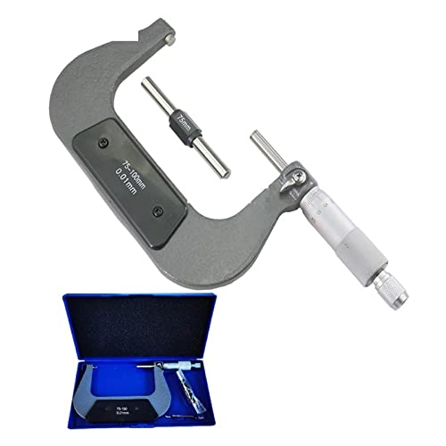 Mikrometer, Genauigkeit 0,01 mm Gauge Vernier-Messwerkzeuge außerhalb des Spiralmikometers 0-25 mm/ 25-50 mm/ 50-75 mm/ 75-100 mm(75-100mm) von VXDEFP