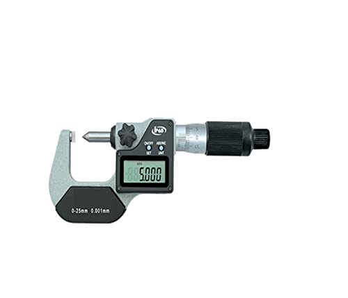 Mikrometer, IP65 Wasserdichte elektronische Einzelpunkt-Mikrometer 0,001 mm Messungsrillen und schwer zu erreichen(Type B 0-25mm) von VXDEFP