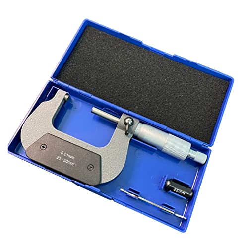 Mikrometer, Multifunktionales Dickenmesser Industrial Spiralmikometer, mit dem ein genaues und präzises Mess-Anti-Rust verwendet wird(25 to 50 mm) von VXDEFP