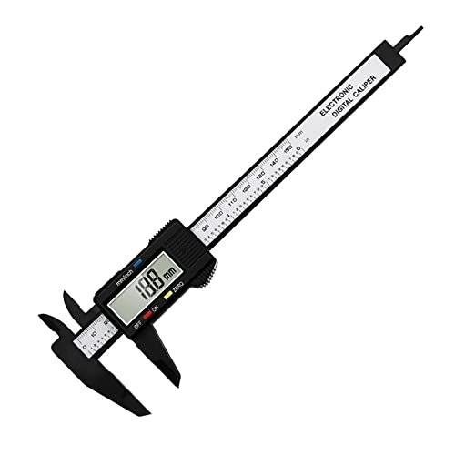 Mikrometer, Vernier-Bremssattel 150 mm 6 Zoll elektronisch digitaler Mikrometer Kohlenstofffaser Nicht-Preszisionsmessinstrumente(Noir) von VXDEFP