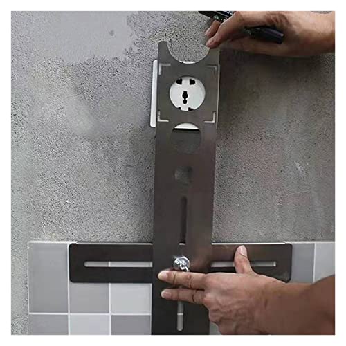 Multifunktionales Edelstahl-Keramikfliesen-Lochsucher-Lineal, verstellbare Stanz-Handmesswerkzeuge for Hausdekorationsarbeiten(B-as shown) von VXDEFP
