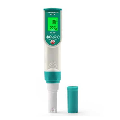 PH Messgerät, 6 IN 1 Chlortemperatur ORP EC TDS PH-Messgerät Blue Tooth Online-Monitor Wasserqualitätstester Intelligentes Werkzeug for Schwimmbadaquarien(3 IN 1) von VXDEFP