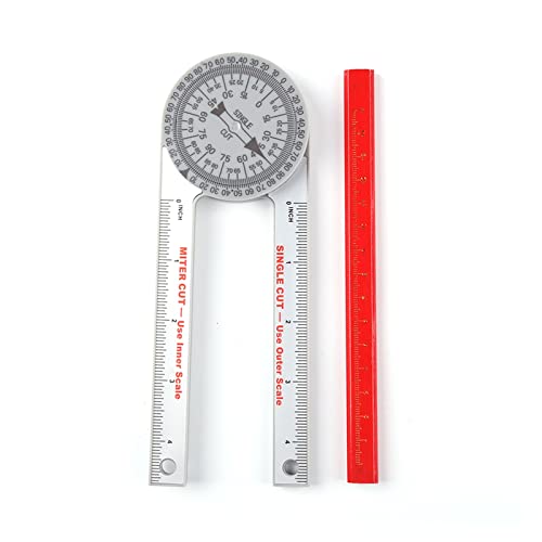Professionelle Gehrungssäge Winkelmesser Winkelsucher Präzisions-Gehrungswinkelsucher for Zimmerleute Klempner Winkelmesser Holzbearbeitung(Blue) von VXDEFP