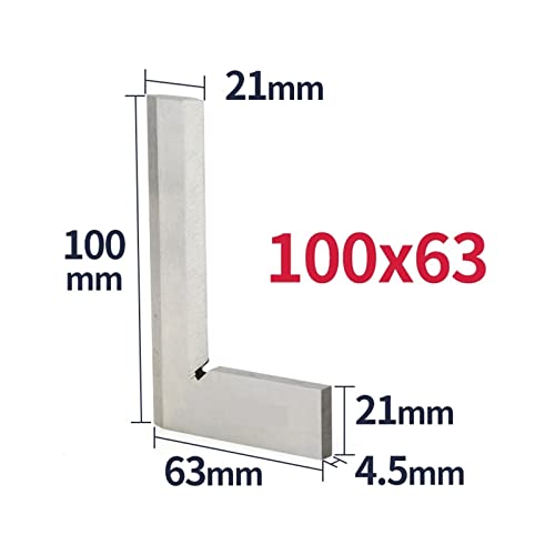Quadratisches Lineal mit 90-Grad-Kante for Holzarbeiter, Metall, Tischler- und Tischlerwerkzeuge, Set Squares Messurment Try Square Angle Lineal(100x63 Square Ruler) von VXDEFP
