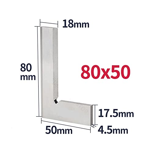 Quadratisches Lineal mit 90-Grad-Kante for Holzarbeiter, Metall, Tischler- und Tischlerwerkzeuge, Set Squares Messurment Try Square Angle Lineal(80x50 Square Ruler) von VXDEFP