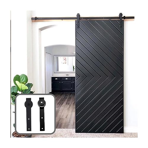 Schiebetürsystem Komplett-Set 6 ft/6,6 ft schiebe scheune tür hängen RailTrack kit schrank 183 cm/200 cm(6.6FT (200CM)) von VXDEFP