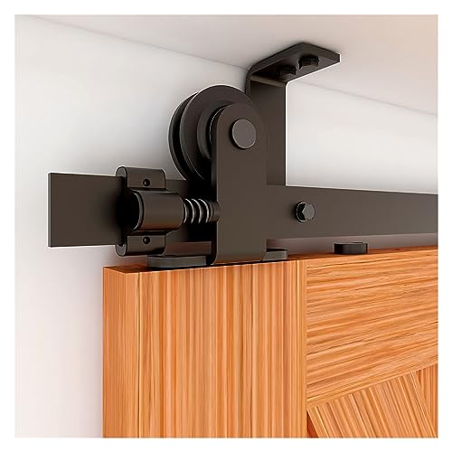 Schiebetürsystem Komplett-Set Decken-Schiebetürschiene, T-förmiges Rollen-Scheunentor-Hardware-Set, Schienen-Schiebetür for Innen-Schiebe-Scheunentor(12FT-365CM) von VXDEFP