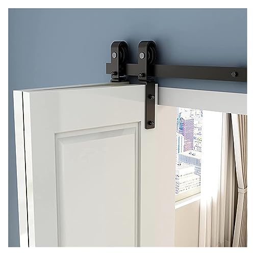 Schiebetürsystem Komplett-Set Falttür-Einzeltür-Fußgleitschiene, geräuschlose Schiebetür-Gleitschiene, modernes Hardware-Zubehör(5FT(1.5M)) von VXDEFP