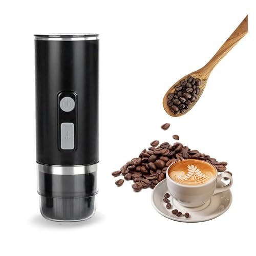 VXDEFP Kaffeemaschinen,Tragbare Kaffeemaschine, Tragbare italienische 3-in-1-Espressomaschine mit Schnellladefunkt, elektrische Kaffeekanne, passend for Kapseln/Pulver, for Camping von VXDEFP