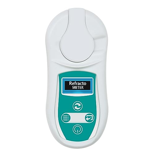 VXDEFP Refraktometer, 0-53% Zucker Refraktometer Brix Konzentration Tester Meter Hydrometer for Trauben Obst Getränke Getränke Optisches Instrument von VXDEFP
