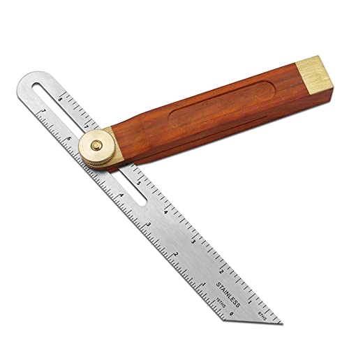 Winkellineale Messgeräte Tri Square Sliding T-Bevel mit Holzgriff Level Messwerkzeug Holzmarkierungslehre Winkelmesser Winkellineale Messgeräte Tri Square Sliding T-Bevel mit Holzgriff Level Messwerkzeug Holzmarkierungslehre Winkelmesser von VXDEFP