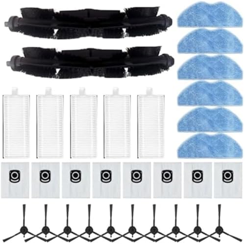 XEBRAD Akku-Absorber-Wischer-Zubehör-Set, for Saugkraft, Akku-Staubsauger, Bürstenrolle, Filterschwamm, Reinigungsbürste Staubsaugerfilter(BLACK B) von VXELY