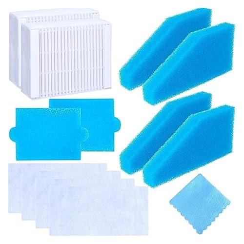 XEBRAD Ersatz-HEPA-Filter for Staubsauger der Aqua+-Serie, Ersatzteile for Filterset 99 (Teilenummer 787241), Schwammschaumfilter-Zubehör mit Reinigungsbürste (12-teilig) Staubsaugerfilter von VXELY