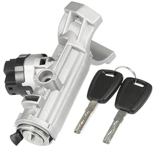 XEBRAD Zündschlosszylinder-Kit kompatibel, for Citroen, Relay 2006-Jetzt for alle Modelle, langlebiger silberfarbener Zündschlosszylinder-Ersatz aus Metall Zündschlossschloss von VXELY