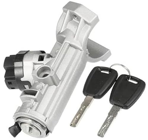 XEBRAD Zündschlosszylinder-Kit kompatibel, for Citroen, for Relay 2006-Jetzt for alle Modelle, langlebiger silberfarbener Zündschlosszylinder-Ersatz aus Metall Zündschlossschloss von VXELY