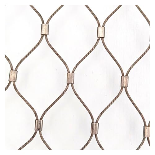 304 Edelstahl-Seilnetz, 10cm/2mm Flexibles Geländer-Netz, Absturzsicherungsnetze Tierkäfig-Netz(2.5x4m/8.2x13.1ft) von VXHCS
