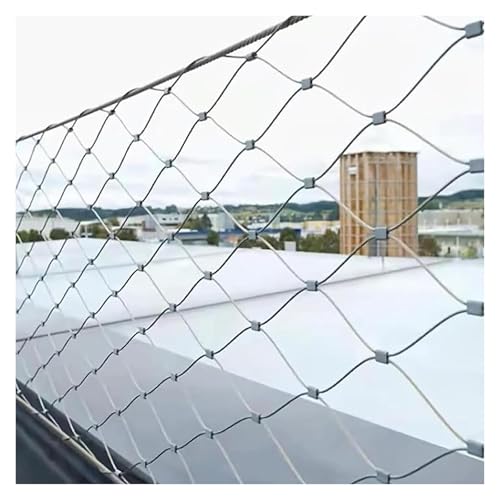 304 Edelstahl-Seilnetz Dekoratives Netz für Garten und Bauernhof 10cm/1,5mm Metallgitter Isolationszaun Outdoor(0.6x20m) von VXHCS