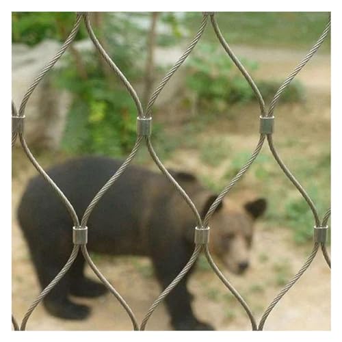 304 Edelstahl-Seilnetz Metall-Drahtgeflecht 10cm/1,5mm Neues Pflanzenschutznetz Dekorationsnetz für den Bauernhof(0.6x8m) von VXHCS