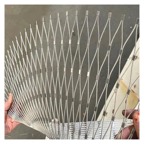 Edelstahlseilnetz Metallgitter 3cm/1,2mm Netz für Geflügel und Tierhaltung Balkongeländer-Zaunnetz(0.8x5m) von VXHCS