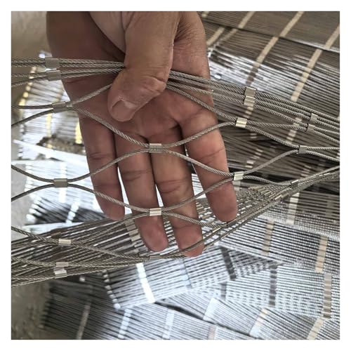 VXHCS Edelstahl-Seilnetz, Sicherheitsnetz für Balkon 5cm/2mm Garden Farm Decor Fence Safety Netting Anti-Fall Net(0.8x21m) von VXHCS