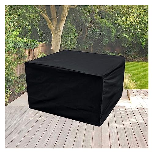 VXHCS Gartenmöbel Abdeckungen, Gartentischabdeckung 420D Heavy Duty Oxford-Gewebe Winddicht Wasserdicht Tischdecke für Außenterrassen (Color : Black, Size : 1x1x0.85m) von VXHCS