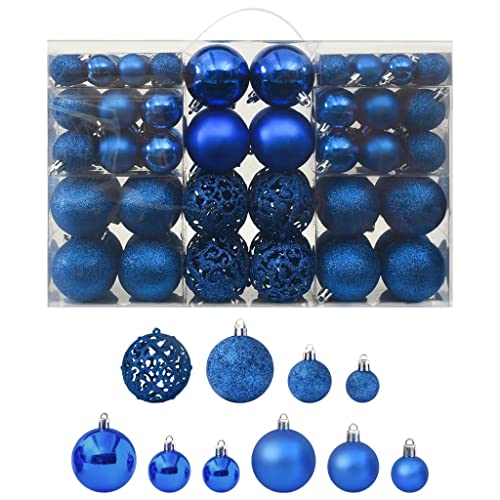 vidaXL 100-tlg. Weihnachtskugel-Set Blau von VXL