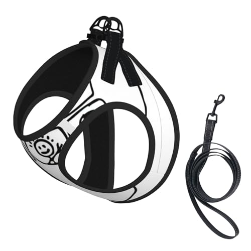 L Pet Leash Vest & Dog Harness - Small Size Airplane Flying Print Leash Set, Reflective, Adjustable for Cats & Dogs von VXXNlnn