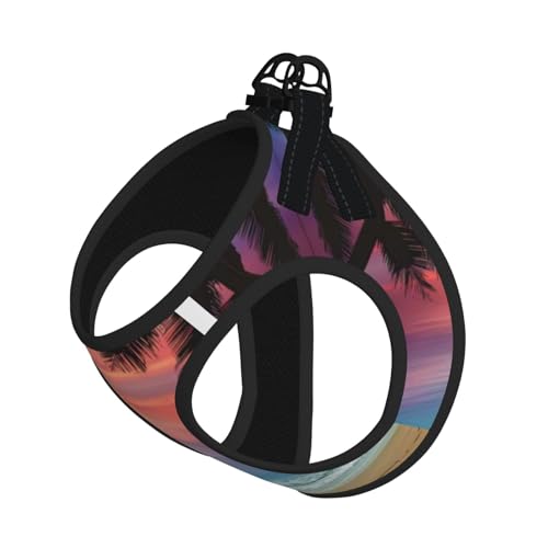 L Pet Leash Vest & Dog Harness - Small Size Coconut Palm Tree Sandy Beach Print Leash Set, Reflective, Adjustable for Cats & Dogs L Pet Leash Vest & Dog Harness - Small Size Coconut Palm Tree Sandy Beach Print Leash Set, Reflective, Adjustable for Cats & Dogs von VXXNlnn