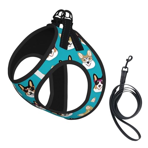 L Pet Leash Vest & Dog Harness - Small Size Dog Print Leash Set, Reflective, Adjustable for Cats & Dogs L Pet Leash Vest & Dog Harness - Small Size Dog Print Leash Set, Reflective, Adjustable for Cats & Dogs von VXXNlnn