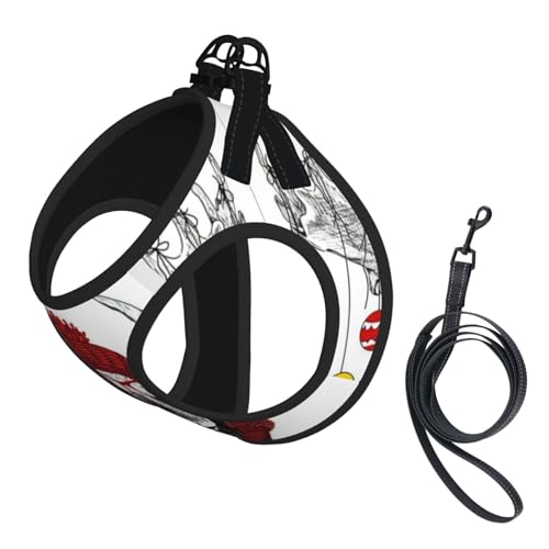 L Pet Leash Vest & Dog Harness - Small Size Funny Christmas Elch Print Leash Set, Reflective, Adjustable for Cats & Dogs L Pet Leash Vest & Dog Harness - Small Size Funny Christmas Elch Print Leash Set, Reflective, Adjustable for Cats & Dogs von VXXNlnn