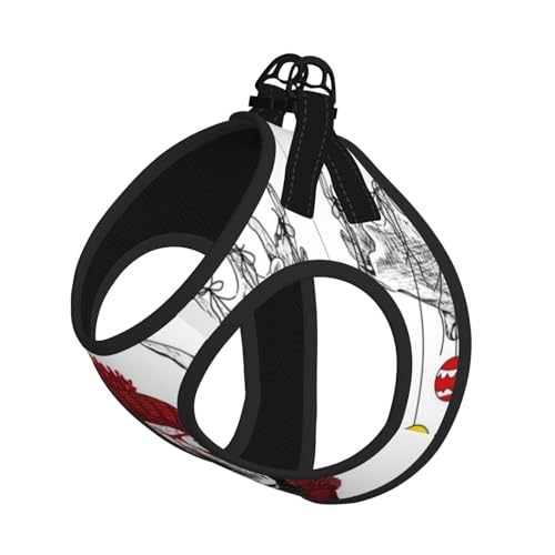 L Pet Leash Vest & Dog Harness - Small Size Funny Christmas Elch Print Leash Set, Reflective, Adjustable for Cats & Dogs L Pet Leash Vest & Dog Harness - Small Size Funny Christmas Elch Print Leash Set, Reflective, Adjustable for Cats & Dogs von VXXNlnn