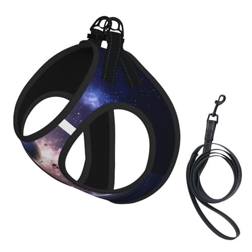 L Pet Leash Vest & Dog Harness - Small Sized Earth and Moon Print Leash Set, Reflective, Adjustable for Cats & Dogs L Pet Leash Vest & Dog Harness - Small Sized Earth and Moon Print Leash Set, Reflective, Adjustable for Cats & Dogs von VXXNlnn