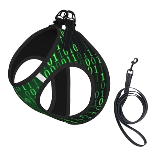 L Pet Leash Vest & Dog Harness - Small Sized Hacker Era Print Leash Set, Reflective, Adjustable for Cats & Dogs L Pet Leash Vest & Dog Harness - Small Sized Hacker Era Print Leash Set, Reflective, Adjustable for Cats & Dogs von VXXNlnn