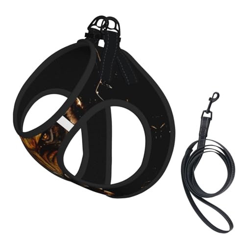 L Pet Leash Vest & Dog Harness - Small Sized Wild Tiger Print Leash Set, Reflective, Adjustable for Cats & Dogs L Pet Leash Vest & Dog Harness - Small Sized Wild Tiger Print Leash Set, Reflective, Adjustable for Cats & Dogs von VXXNlnn