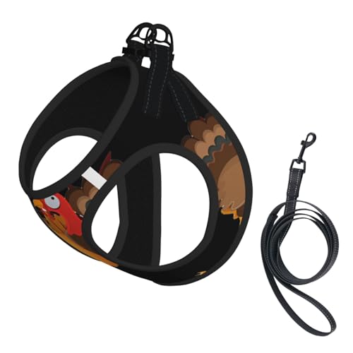 S Pet Leash Vest & Dog Harness - Small Size Happy Thanksgiving Turkey Pumpkin Print Leash Set, Reflective, Adjustable for Cats & Dogs S Pet Leash Vest & Dog Harness - Small Size Happy Thanksgiving Turkey Pumpkin Print Leash Set, Reflective, Adjustable for Cats & Dogs von VXXNlnn