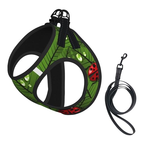 S Pet Leash Vest & Dog Harness - Small Sized Leaves and Marienkäfer Print Leash Set, Reflective, Adjustable for Cats & Dogs S Pet Leash Vest & Dog Harness - Small Sized Leaves and Marienkäfer Print Leash Set, Reflective, Adjustable for Cats & Dogs von VXXNlnn