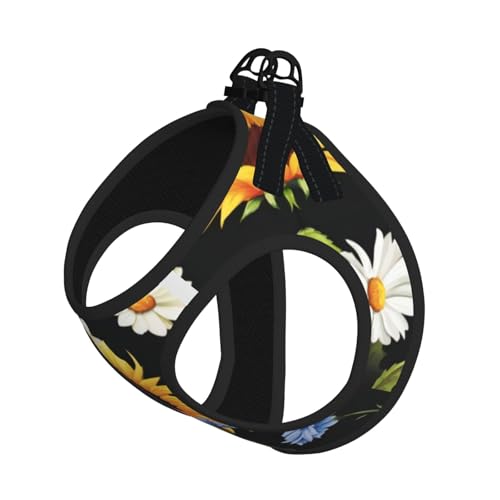 S Pet Leash Vest & Dog Harness - Small Sized Sunflowers Chamomile Print Leash Set, Reflective, Adjustable for Cats & Dogs S Pet Leash Vest & Dog Harness - Small Sized Sunflowers Chamomile Print Leash Set, Reflective, Adjustable for Cats & Dogs von VXXNlnn